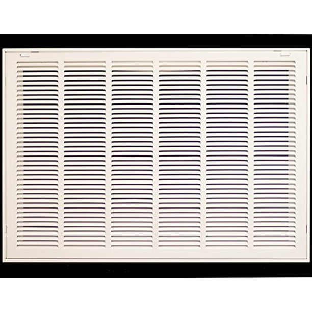 30 X 16 Steel Return Air Filter Grille for 1 Filter Ceiling Recommended White HVAC Duct Cover Outer Dimensions: 32.5 X 17.75 Fixed Hinged Flat Stamped Face 
